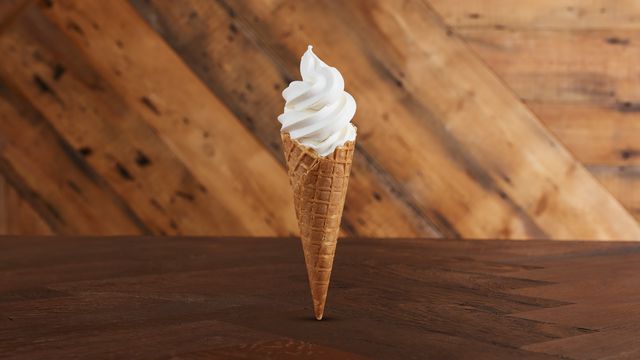 Bottomless Soft Swirl ice cream in a cone