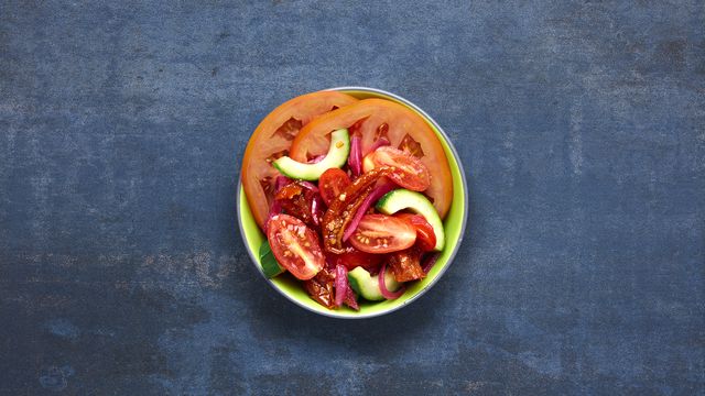 Portuguese Tomato Salad in a bowl